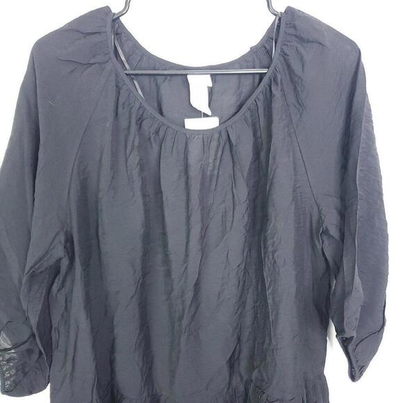 HM Dress Womens Small Peplum Mini Lightweight Little Black Dress LBD New Tags - Picture 3 of 9